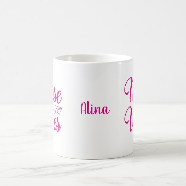 Mug Nurse Vibes personnalise le nom (Centre)