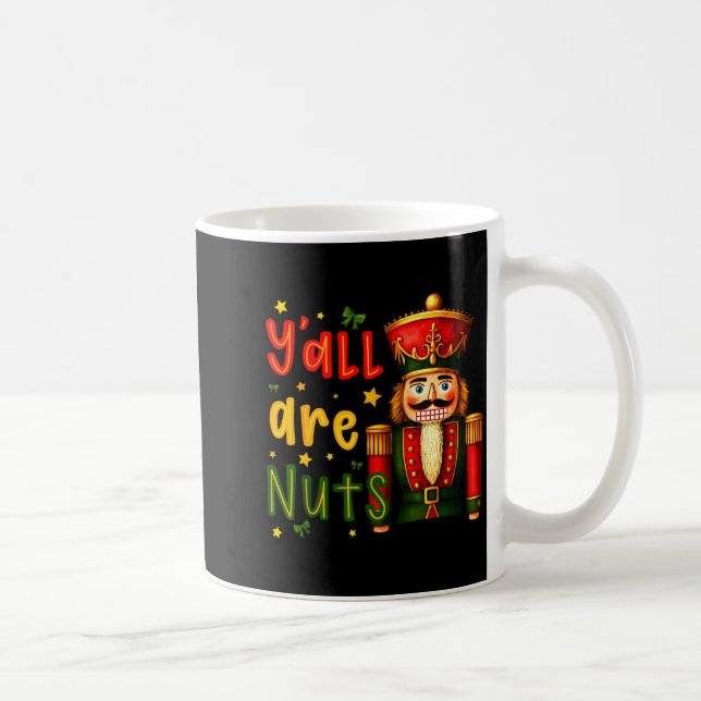 Mug Nutcracker Merry Christmas Funny Xmas Pajamas Y'al (Droite)