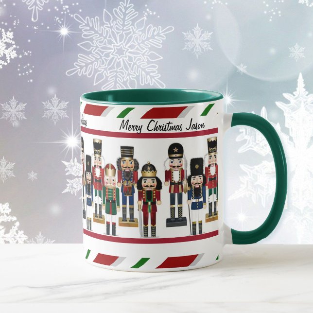 Mug Nutcracker Personnalisez Nom et voeux de Noël (Créateur téléchargé)