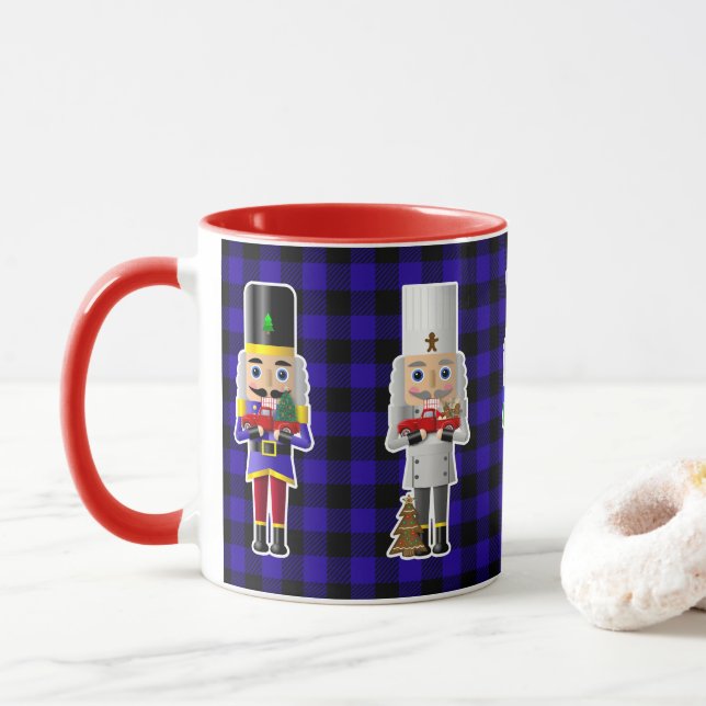 Mug Nutcrackers avec petits camions rouges (Avec donut)