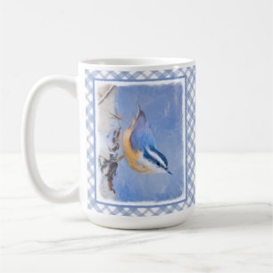 Mug Nuthatch à poitrine rouge Peinture d'art original 