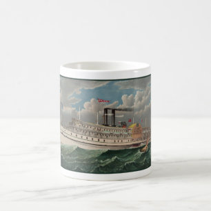 Mug NY Voyage Grand Paddlewheel Bateau à vapeur Le Pèl