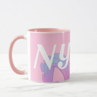 Mug NYGEL (rose et blanc)