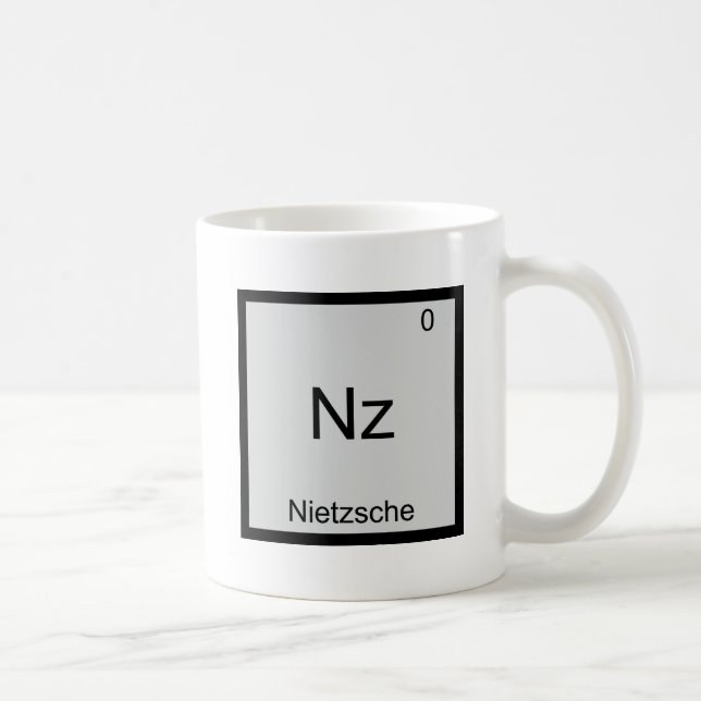Mug Nz - Nietzsche Funny Element Chimie Symbole Tee (Droite)