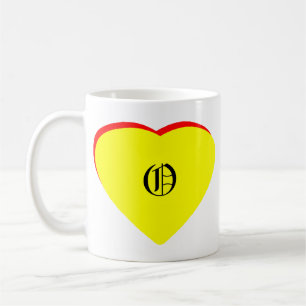 Mug "O" Coeur Jaune Rouge Faire-part de mariage Le MUS