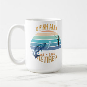 Mug ☕ 🎣 "O-Fish-Ally Retraité : Morning Bliss 2025 !"