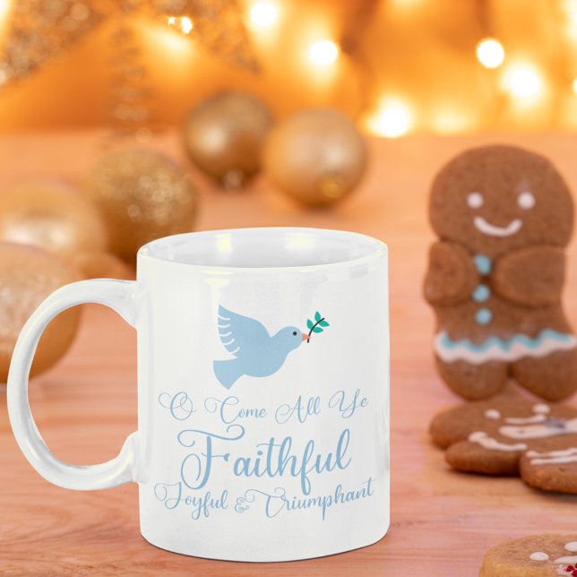 Mug O Venez Tous Votre Fidèle Colombe De Noël Religieu (Créateur téléchargé)
