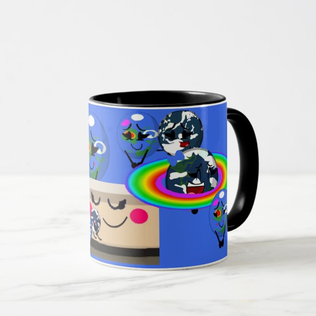 Mug objet cosmos terre et biomo (Devant droit)