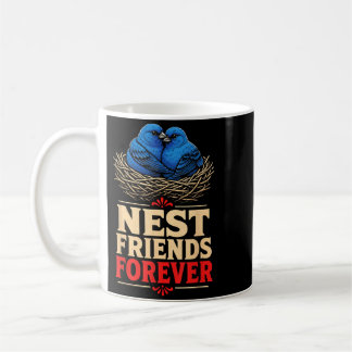 Mug Observateur d'oiseaux Nid Amis pour toujours Indig
