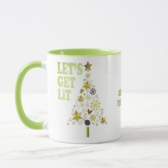 Mug Obtenons-le Noël Arbre de Noël Fête de jumelage de (Gauche)