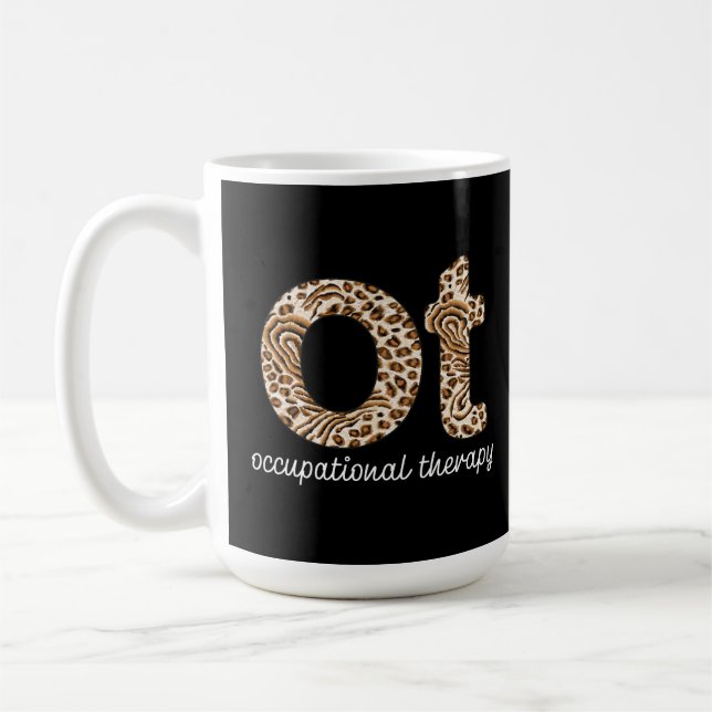 Mug Occupational Therapy OT Cheetah Print (Gauche)