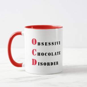 Mug OCD - Trouble du chocolat obsessionnel rouge et no