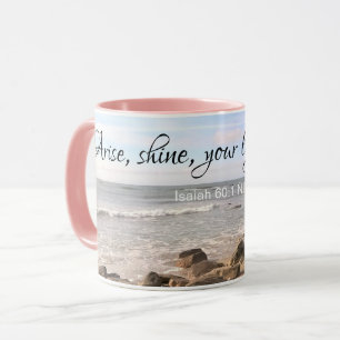 Mug Océan Atlantique Bord de mer Bible Verset Mer Vagu