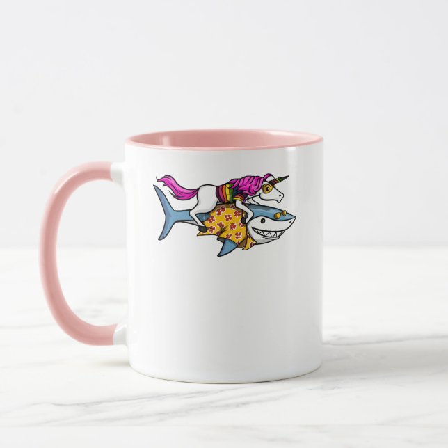 Mug Océan drôle de licorne de requin magique (Gauche)