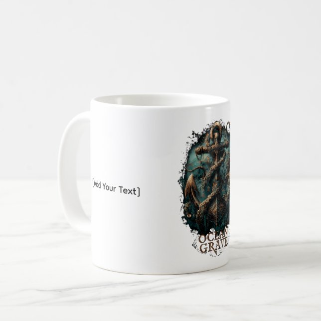 Mug Ocean Grave Kraken Anchor Dark Fantasy (Devant gauche)