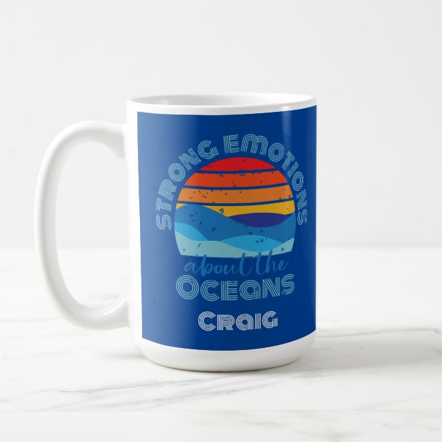 Mug Ocean Lover Vintage Sunset Personnalisé (Gauche)