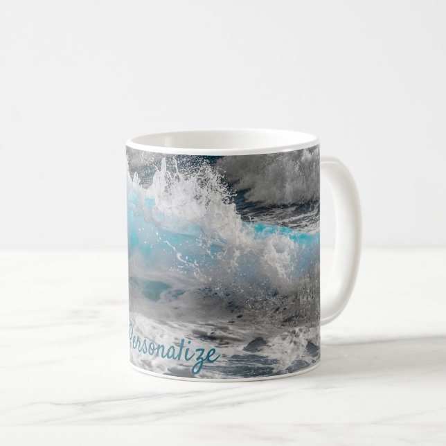 Mug Ocean Sea Crashing Waves Crest Personnaliser (Devant droit)