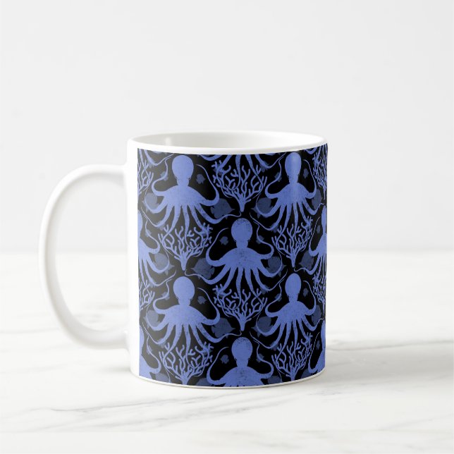Mug Octopus (dark background) (Gauche)