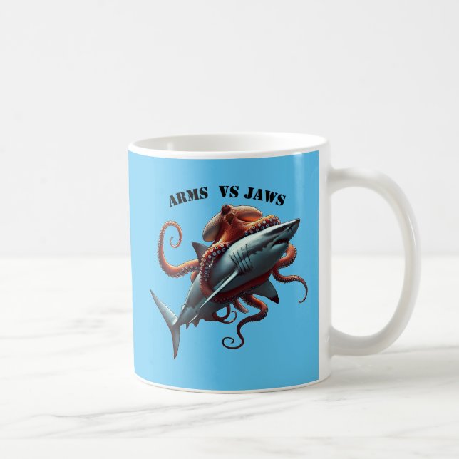 Mug Octopus enveloppé autour d'une grande URM de requi (Droite)