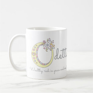 Mug ODETTE marquent avec des lettres le nom décoratif