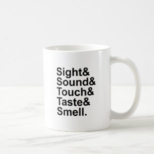Mug Odeur de goût de toucher son de vue   Cinq sens