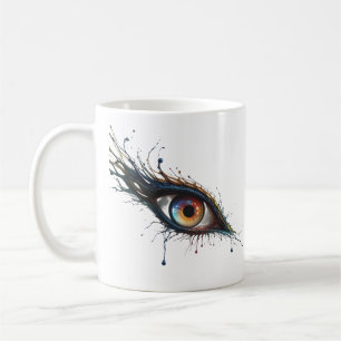 Mug OEil Abstrait artistique avec plaque de peinture c