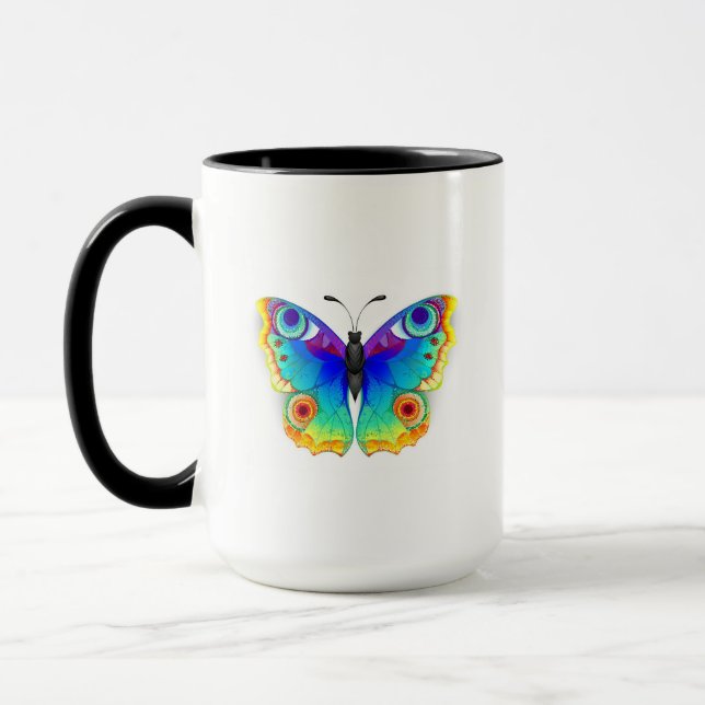 Mug Oeil de paon arc-en-ciel (Gauche)