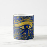 Oeil égyptien d'or de lazulite de Horus - de