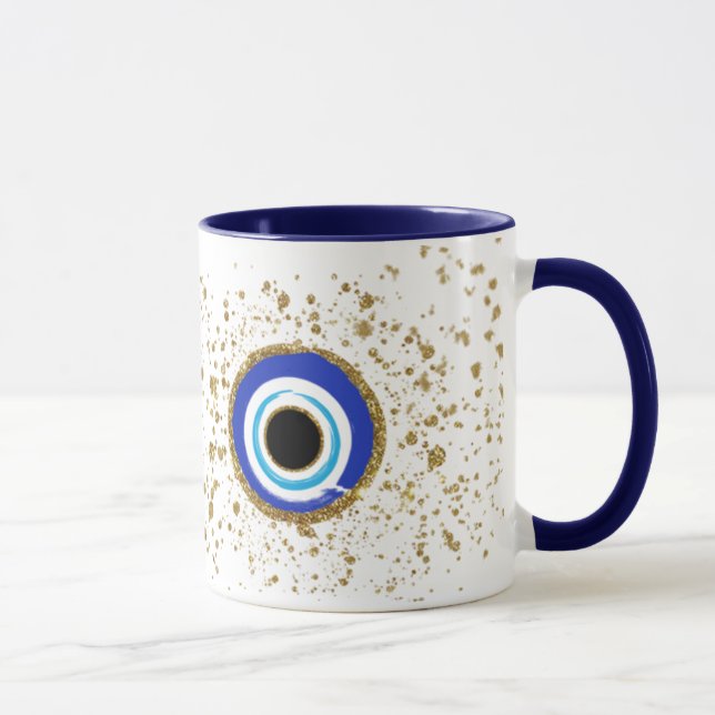 Mug oeil malfaisant entouré d'or (Droite)