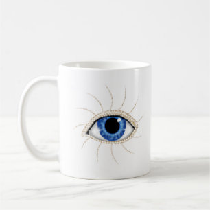 Mug Oeil mauvais avec l'arrière - plan blanc