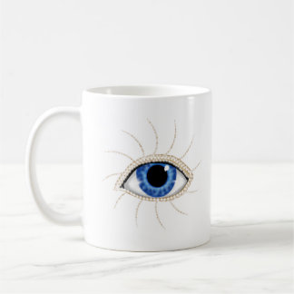 Mug Oeil mauvais avec l'arrière - plan blanc