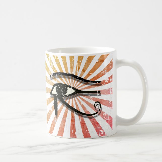 Mug Oeil Perdu De Horus Symbole Égyptien Retro Soleil (Droite)