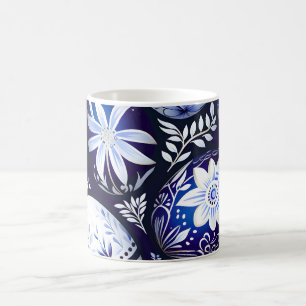 Mug Œuf de Pâques Floral Bleu Scandinave