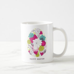 Mug Oeuf de Pâques Floral coloré Personnalisé