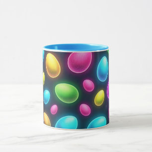 Mug Oeuf de Pâques/printemps de couleur vive/néon