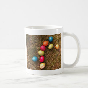 Mug Oeufs peints colorés dans le jardin, Oeufs de Pâqu