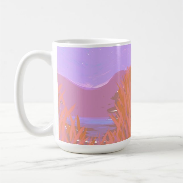 Mug Oeuvre contemporaine originale "Le Lac" (Gauche)