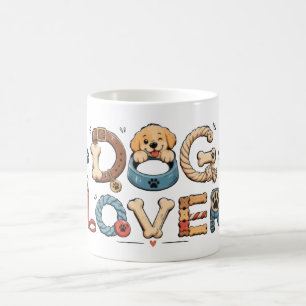 Mug Œuvre d'art avec des mots pour amateur de chiens