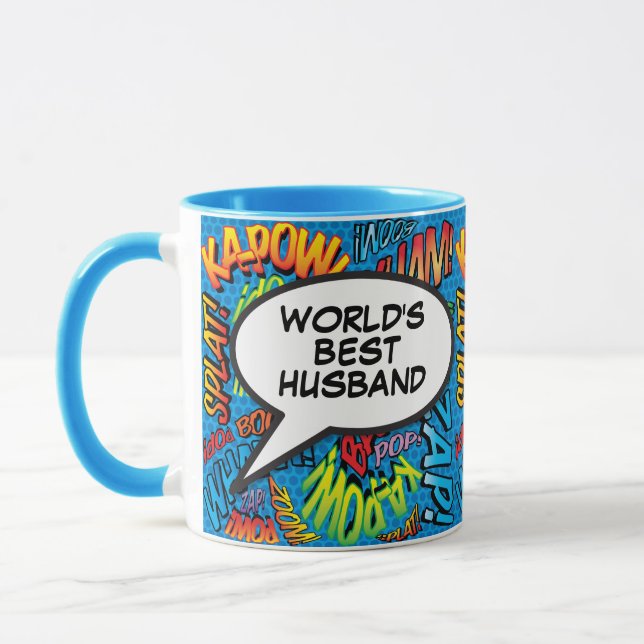 Mug OEuvre d'art de la bande dessinée rétro pour les m (Gauche)