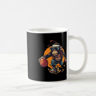 Mug Œuvre d'art de singe de squelette joueur de squele
