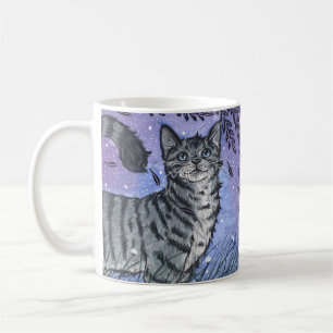 Mug Œuvre d'art féline dans le jardin féérique Aquarel