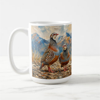 Mug Œuvre d'art représentant un couple de perdrix chou