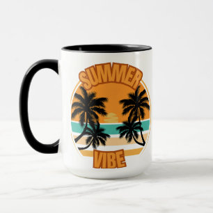 Mug Oeuvre d'été illustrative Orange