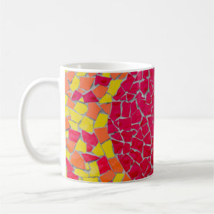 Mug OEuvre rouge, orange et jaune