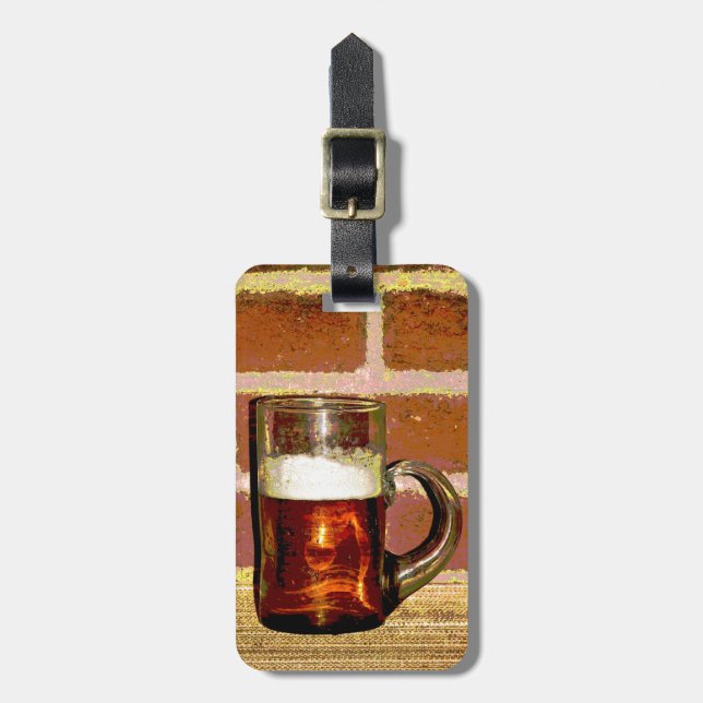 Mug of Beer Luggage Tag (Front Vertical)