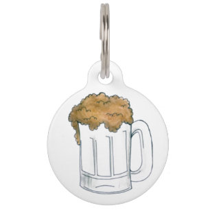 Mug of Beer Personalized Pet Oktoberfest Ale Pet Tag