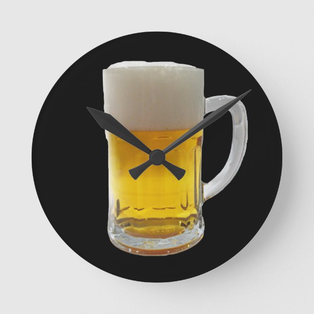 Mug of Beer Round Clock (Front)