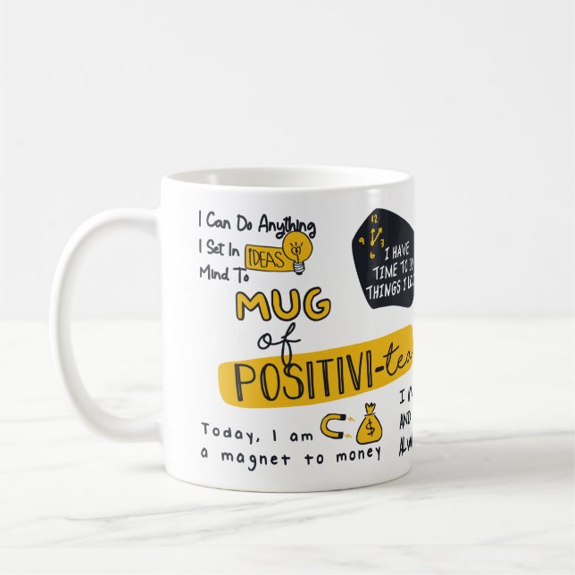 Mug of positivity, motivational and inspirational (Left)