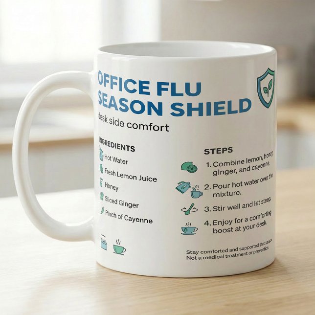 Mug Office Flu Season Tea Routine Recipe (Créateur téléchargé)