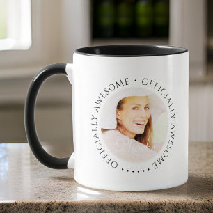 Mug Officiellement génial Moderne Simple Photo Anniver